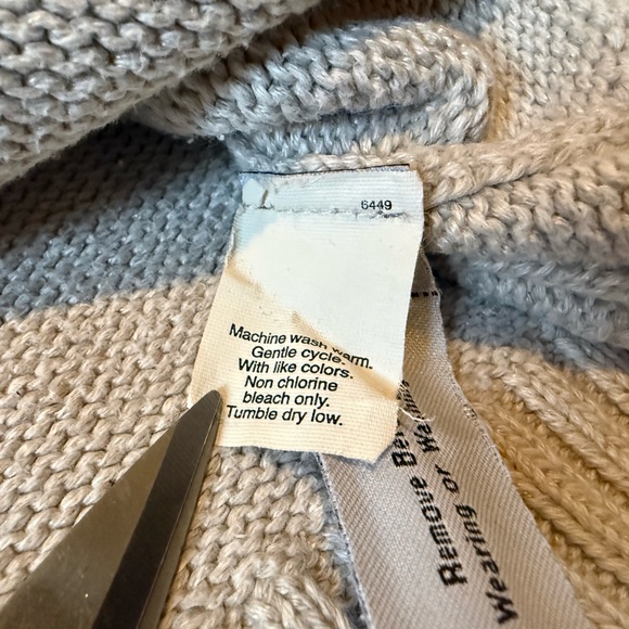 J Crew Pullover V-Neck Sweater Beige 59% Linen 41% Cotton Men’s Size Large - Picture 4 of 10